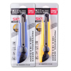 得力（deli）2043 大号美工刀 旋转锁定裁纸刀/切纸刀 蓝色2043