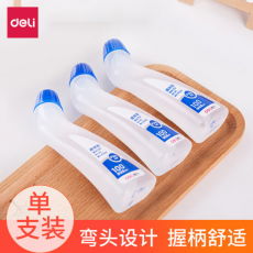 得力单支装6360胶水办公弯头液体透明胶学生财务用品强力胶快干