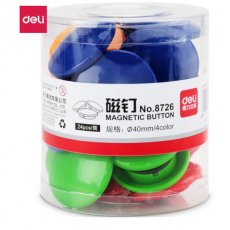 得力（deli） 8726白板磁铁吸铁石白板磁钉磁吸扣φ40mm白板贴磁性贴白板钉